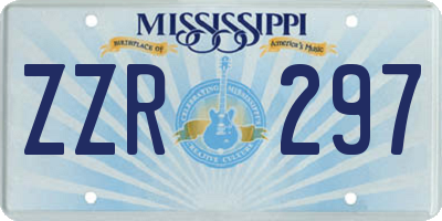 MS license plate ZZR297