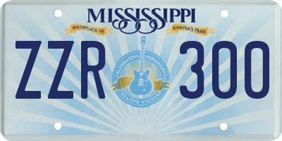 MS license plate ZZR300