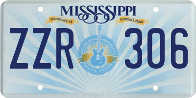 MS license plate ZZR306