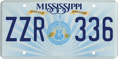 MS license plate ZZR336