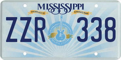 MS license plate ZZR338