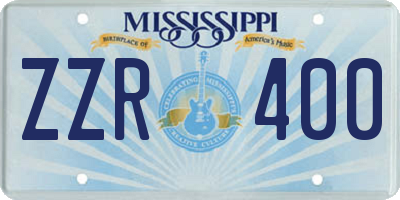 MS license plate ZZR400