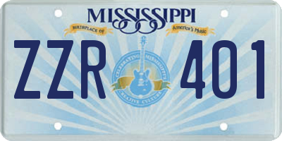 MS license plate ZZR401