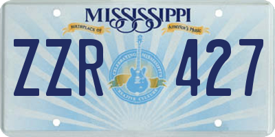 MS license plate ZZR427