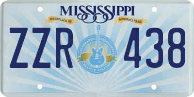 MS license plate ZZR438