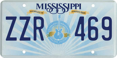 MS license plate ZZR469