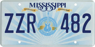 MS license plate ZZR482