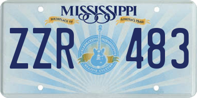 MS license plate ZZR483