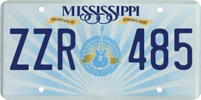 MS license plate ZZR485