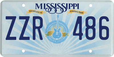 MS license plate ZZR486