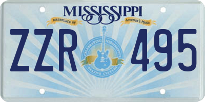 MS license plate ZZR495