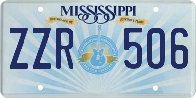 MS license plate ZZR506