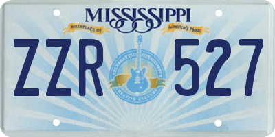 MS license plate ZZR527