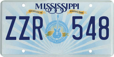 MS license plate ZZR548