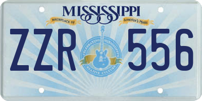 MS license plate ZZR556