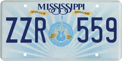 MS license plate ZZR559