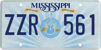 MS license plate ZZR561