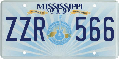 MS license plate ZZR566