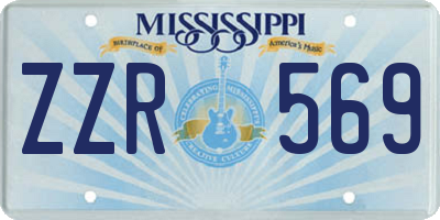 MS license plate ZZR569