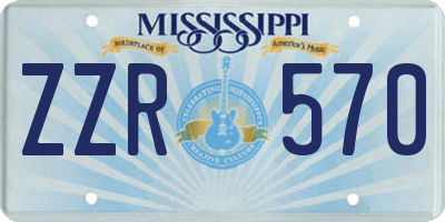 MS license plate ZZR570