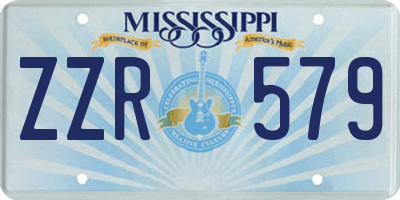 MS license plate ZZR579