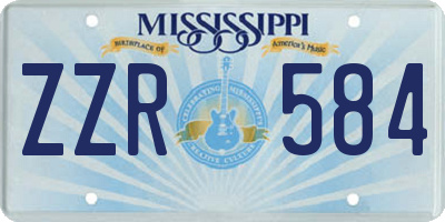 MS license plate ZZR584