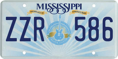 MS license plate ZZR586