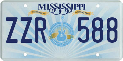 MS license plate ZZR588