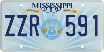 MS license plate ZZR591