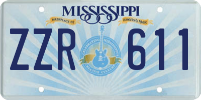 MS license plate ZZR611