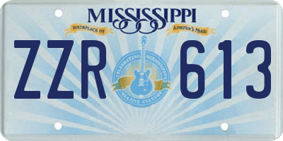 MS license plate ZZR613