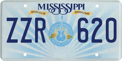 MS license plate ZZR620