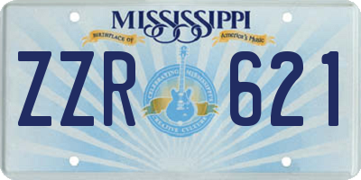 MS license plate ZZR621