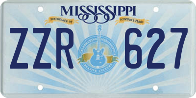 MS license plate ZZR627