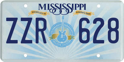 MS license plate ZZR628