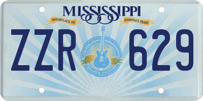 MS license plate ZZR629