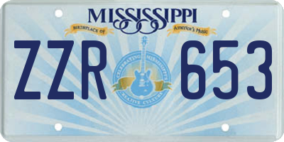 MS license plate ZZR653