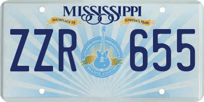 MS license plate ZZR655