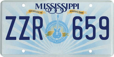 MS license plate ZZR659