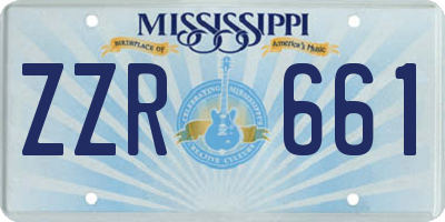 MS license plate ZZR661