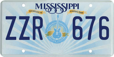 MS license plate ZZR676