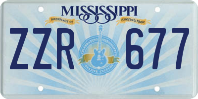 MS license plate ZZR677