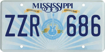 MS license plate ZZR686