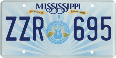 MS license plate ZZR695