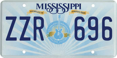 MS license plate ZZR696