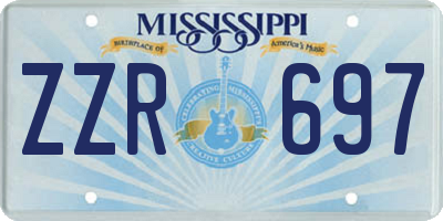 MS license plate ZZR697