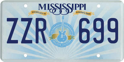 MS license plate ZZR699