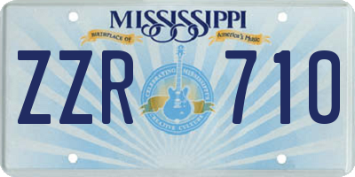 MS license plate ZZR710