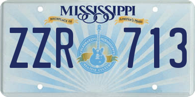 MS license plate ZZR713