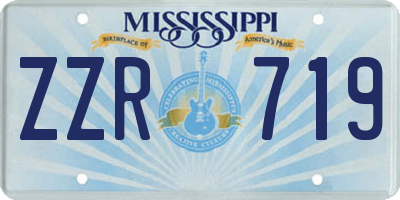 MS license plate ZZR719